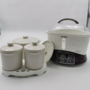 天际全自动隔水电炖锅家用陶瓷，炖盅煮粥煲汤2.2升白陶瓷(白陶瓷)三胆3.2升