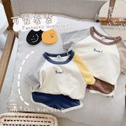 男童套装韩版夏季短袖，卡通运动套装，儿童宝宝帅气时髦两件套潮