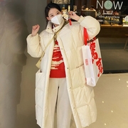 羽绒棉服oversize棉袄女22023冬季宽松加厚设计小众长款外套
