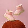 儿童棉鞋保暖冬季宝宝短靴百搭女靴子，防滑男童加绒保暖儿童雪地靴