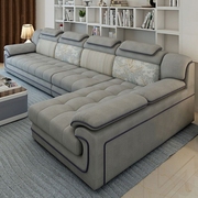科技布沙发(布沙发)组合现代简约可拆洗乳胶大小户型防水防污布艺沙发客厅