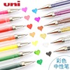 日本UNI三菱UM-100中性笔Signo系列水笔学生用笔0.7mm子弹头签字笔拔盖款简约个性彩色笔多色