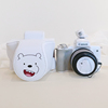 适用于佳能r50富士xt30索尼zv-1f白色熊相机(熊相机)包保护(包保护)皮套nex5t