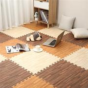 60拼接地垫铺地泡沫垫木纹地板拼图塑料地毯，满铺卧室垫子儿童防滑