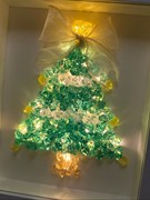 圣诞树圣诞节摆件水晶石相框小夜灯，创意卧室桌面床头柜摆件