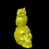 猫头鹰头骨三维立体图圆雕图纸stl文件雕刻机3D打印模型素材