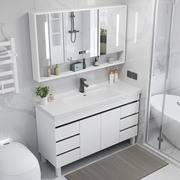 北欧智能落地浴室柜组合简约现代卫生间镜柜卫浴，洗手盆柜智能镜柜