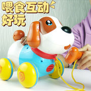 儿童机器狗玩具智能会叫的玩具，音乐拉线狗电动小狗狗男女孩玩具狗