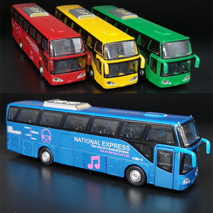5开门合金双层巴士模型仿真旅游大巴车公交车客车儿童玩具车