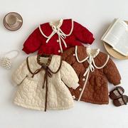 女童秋冬装棉服婴儿棉衣女宝宝，韩版公主夹棉袄外套冬季加绒外出服