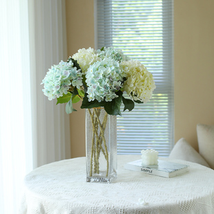 单支11叉欧式仿真绣球花，假花花束高档绢花，家居客厅装饰花艺摆件设