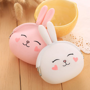 韩国可爱兔子糖果色小包钥匙包女士包卡通硅胶零钱包