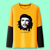 胡巴红色革命英雄切格瓦拉联名同款欧美风复古印花男衣服长袖t恤
