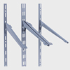 美达斯对装墙轨支架层板托架木板支撑架可调节搁板架货架a柱配件
