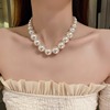 法式大珍珠项链女轻奢，小众设计感高级锁骨链百搭2023年潮颈链
