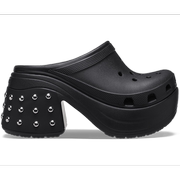crocs/卡洛驰女鞋凉鞋铆钉约会粗跟高跟不累脚时尚黑色205261