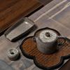 青瓷功夫茶具套装龙泉手工，传世哥窑冰裂纹，陶瓷复古泡茶壶茶荷整套
