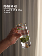 描山水晶杯透明男女杯子玻璃日式水杯，泡金绿茶杯杯情侣对杯轻奢观