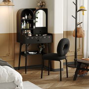 法式复古梳妆台小户型卧室黑色化妆桌现代美式主卧高级感定制