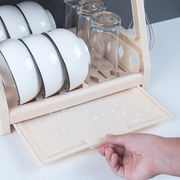 厨房置物架用具晾洗放沥水碗架碗柜碗碟碗筷，盘收纳盒双层餐具架