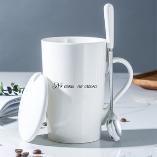 简约马克杯大容量家用陶瓷杯水杯，早餐杯牛奶杯创意个性办公室杯子