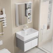 卫生间铝合金洗手洗脸盆柜组合太空，铝浴室柜陶瓷一体盆洗手台小型