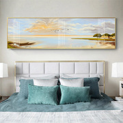 莫奈风景油画现代简约客厅装饰画沙发背景墙挂画床头壁画世界名画
