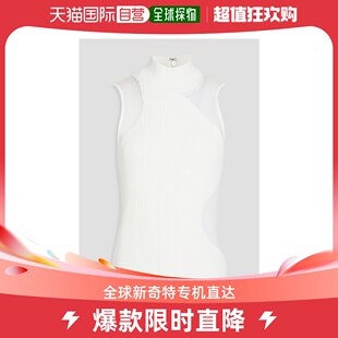 香港直邮潮奢 Herve Leger 荷芙妮格 女士罗纹嵌花针织高领上衣