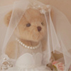 拖大尾婚纱情侣泰迪熊婚庆压床娃娃婚纱，关节熊婚礼(熊，婚礼)甜品台装饰一对