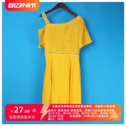 丽新折扣女装 X袖 系列2019年 夏装单斜肩修身性感甜美连衣裙