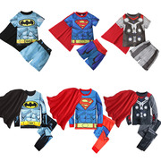 万圣节儿童服装cosplay角色扮演卡通蜘蛛侠美国队长钢铁超人衣服
