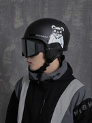 滑雪头盔男雪盔单板大码硬盔雪镜一体女安全帽双板雪地装备滑雪盔