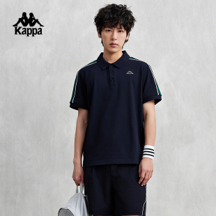 kappa卡帕背靠背2024夏季短袖，polo衫男装t恤运动翻领上衣男生