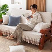 缓解大腿与腰部负担高密度海绵，老式实木沙发垫坐垫带靠背春秋椅垫