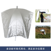 王红权星同款可背式携带遮阳伞超轻头帽伞户外防晒双层黑胶创意晴