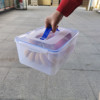四扣手提密封塑料长方形保鲜盒加厚四边扣冰箱收纳盒商用大容量