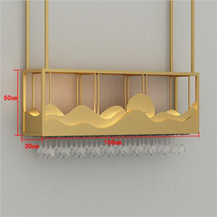 酒吧吧台创意吊架工业风酒架酒柜悬挂铁艺吊柜置物架红酒杯品