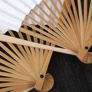 水磨玉竹空白扇子折扇中国风苏工面95寸18方可定制题字男女式古风
