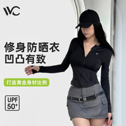 vvc修身防晒衣女款显腰细外套防紫外线，夏季冰丝透气防晒服2023新