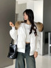 2023冬季羽绒服女短款貉子大毛领韩版时尚宽松加厚白鸭绒外套