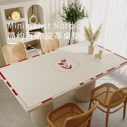 桌布免洗防油防水长方形皮革餐桌垫家用防烫茶几垫桌垫北欧ins风