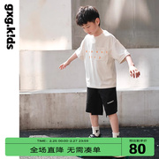 gxgkids童装儿童t恤男童短袖，上衣年夏季中大童透气运动风