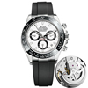 熊猫迪余文乐同款全自动机械表，镂空三眼手表，男士防水日历夜光