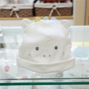 organic有机棉韩国童装24年春季婴儿柔软宝宝保暖帽子