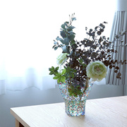 日本进口津轻手工彩色玻璃花瓶摆件结婚乔迁送礼装饰花瓶插花