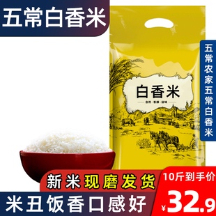 五常白香米10斤五常农家自产大米新米东北馥白米粥米五常