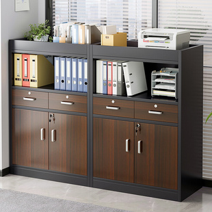 文件柜资料柜带锁收纳柜，隔断矮柜木质储物柜子办公室花槽柜置物柜