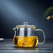 玻璃茶壶单壶耐高温加厚茶水分离茶具家用小花茶煮茶器泡茶壶套装