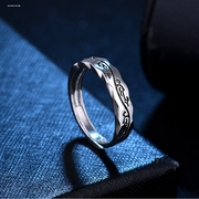个性龙纹戒指男士霸气韩版钛钢食指环单身，潮男学生戒指尾戒子饰品