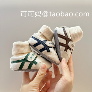 春秋婴儿鞋男女宝宝，0-1岁宝宝鞋袜一体不掉跟保暖运动学步鞋